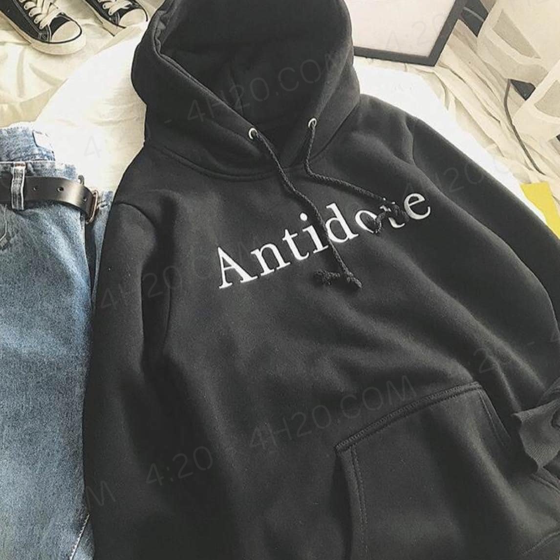 Áo Hoodie Antidote đen