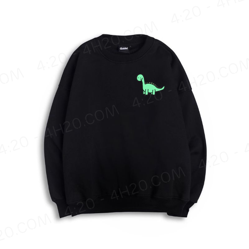 Áo Sweater khủng long xanh đen